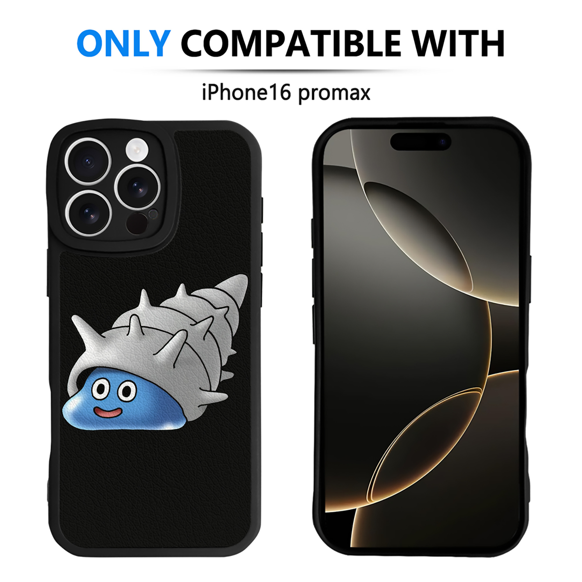 （画像用） ドラゴンクエスト Doragon Kuesuto Dragon Quest 【iPhone 16シリーズ対応】シリコンスマホケース（レザー調） 材質：シリコン